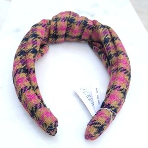 🆕️ J Crew Turban Knot Wool Plaid Headband